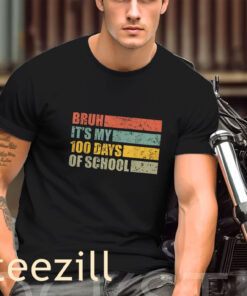 Boy Premium Bruh Its My 100 Days Of School 100th Day Shirt