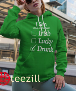 Check Box Irish- Lucky- Drunk- Patrick's Day Shirt