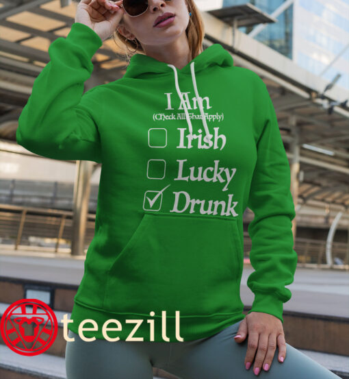 Check Box Irish- Lucky- Drunk- Patrick's Day Shirt