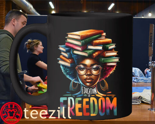 Education Is Freedom Books Black History Month Mug