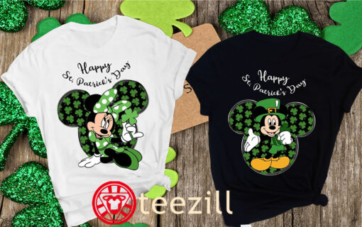 Family St. Patrick's Day Shirts Mickey Minnie Shamrock Disney Shirt