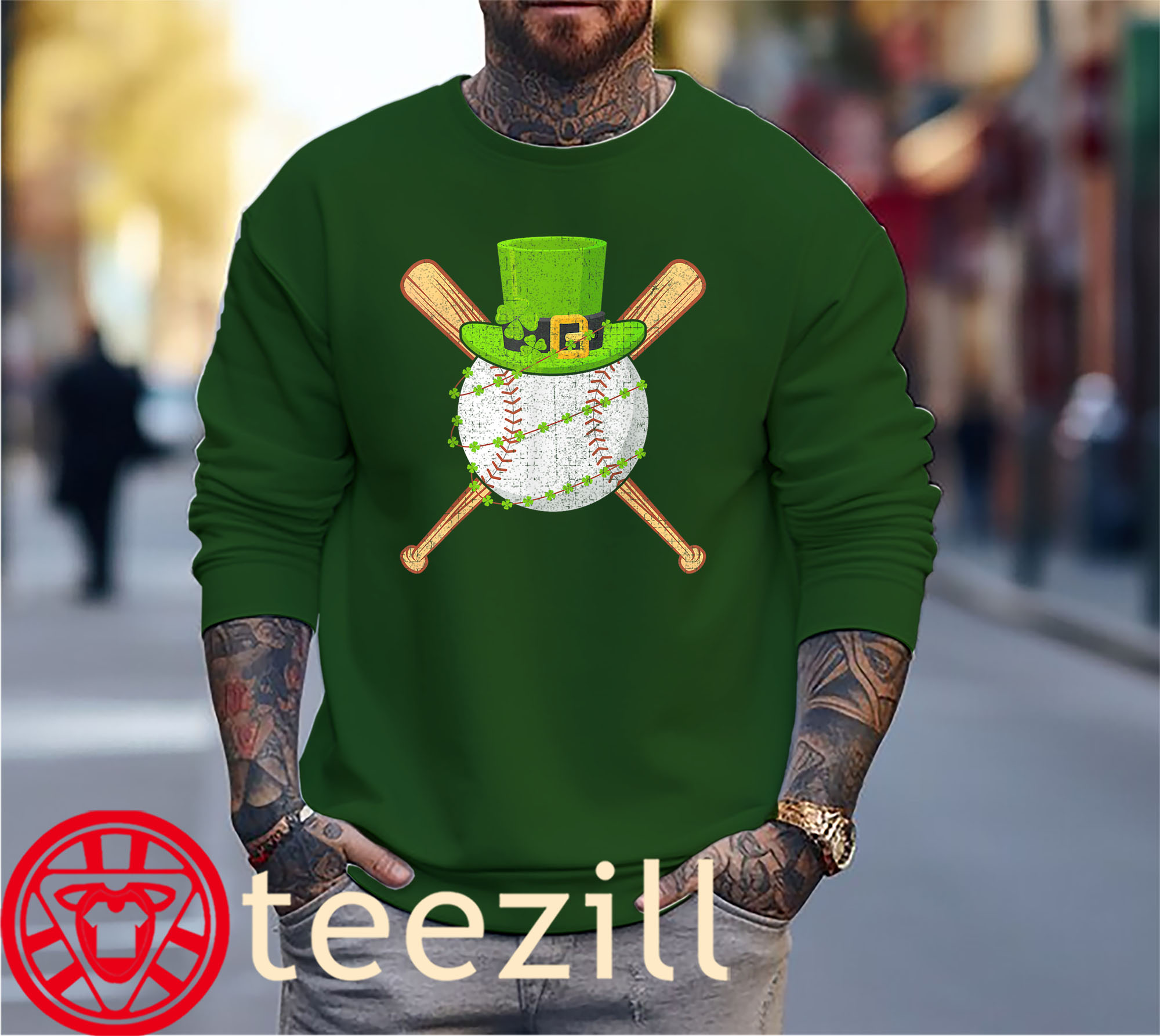 Happy Day St Patricks Baseball Shamrock Shirt - Image 3