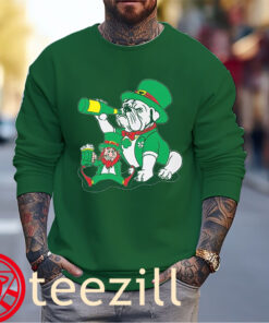 Irish Bulldog St. Patrick's Day T-Shirt