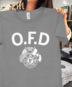 Omaha Fire Department Curved Logo Local 385 Shirt
