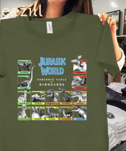 Premium Jurassic World Periodic Table of Dinosaurs Shirt