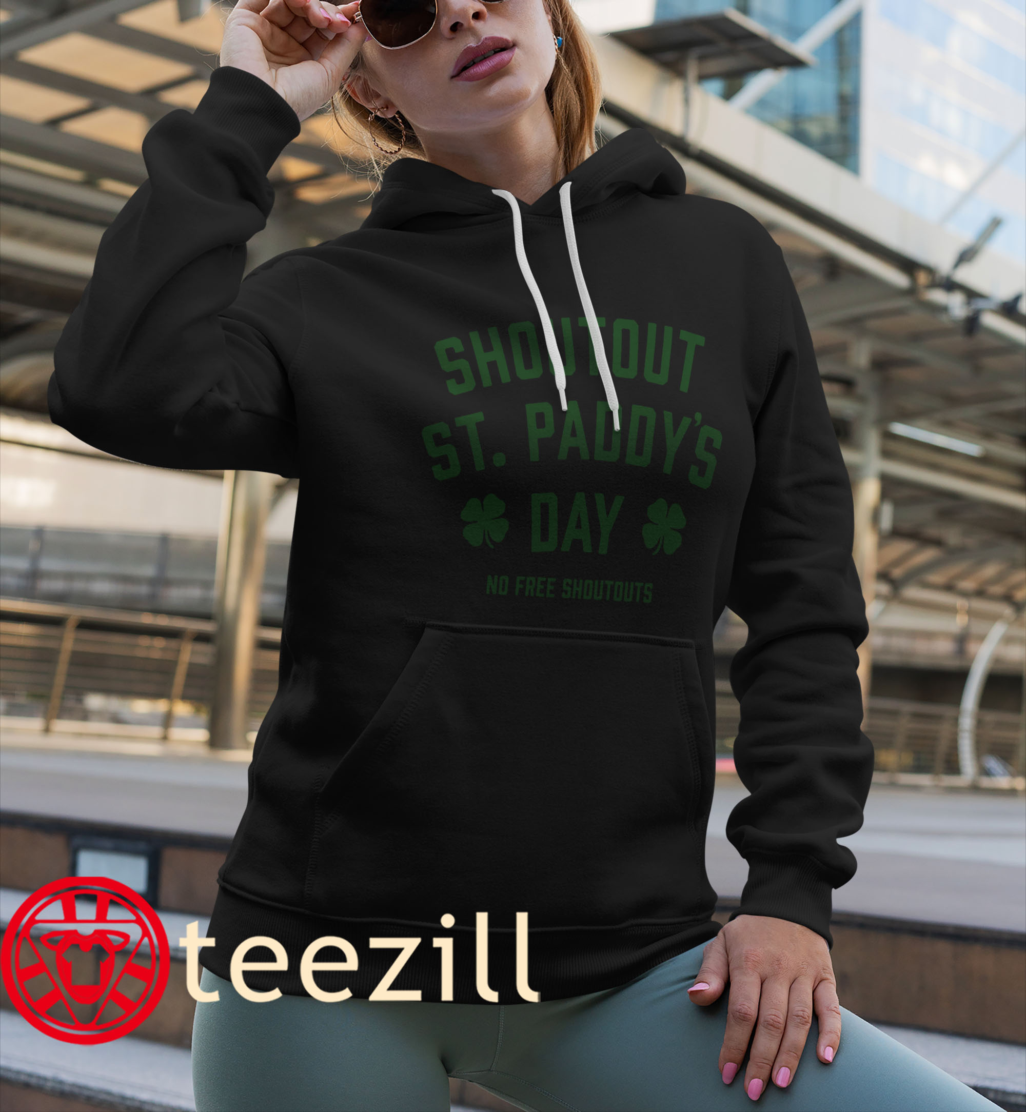 Shoutouts ST. Paddy's Dat No Free Shoutouts Shirt - Image 2