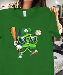 The Leprechaun Shamrock Baseball St. Patricks Day Sweatershirt