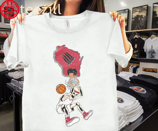 The Wisconsin Skeleton Dunk Basketball Shirt