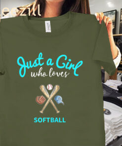 This Cute Softball Just A Girl Who Loves Shirt