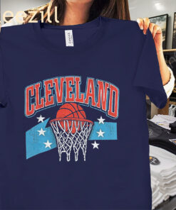 Throwback 90s Swoosh Cleveland Basketball Shirt