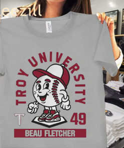 Premium Troy University 49 Baseball Beau Fletcher Shirt