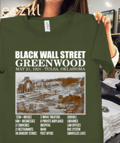Vintage Black Wall Street History Tulsa Oklahoma Before And After Shirt