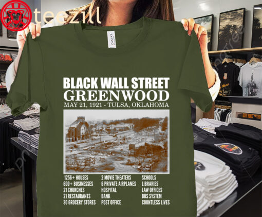 Vintage Black Wall Street History Tulsa Oklahoma Before And After Shirt