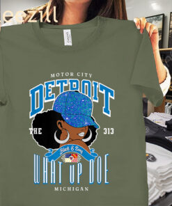 Women's Detroit 313 Area Code- Detroit Motor City Gifts Shirt