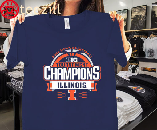 Big Ten Champs 2024 Illinois Fighting Illini Basketball Shirt