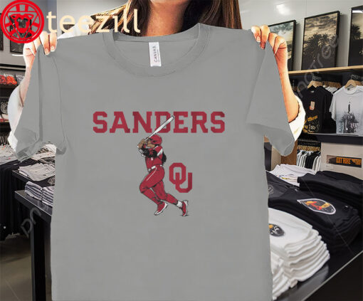 Cydney Sanders Slugger Swing Oklahoma Softball Shirt