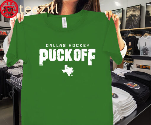 Dallas Hockey- Puck Off Map Shirt