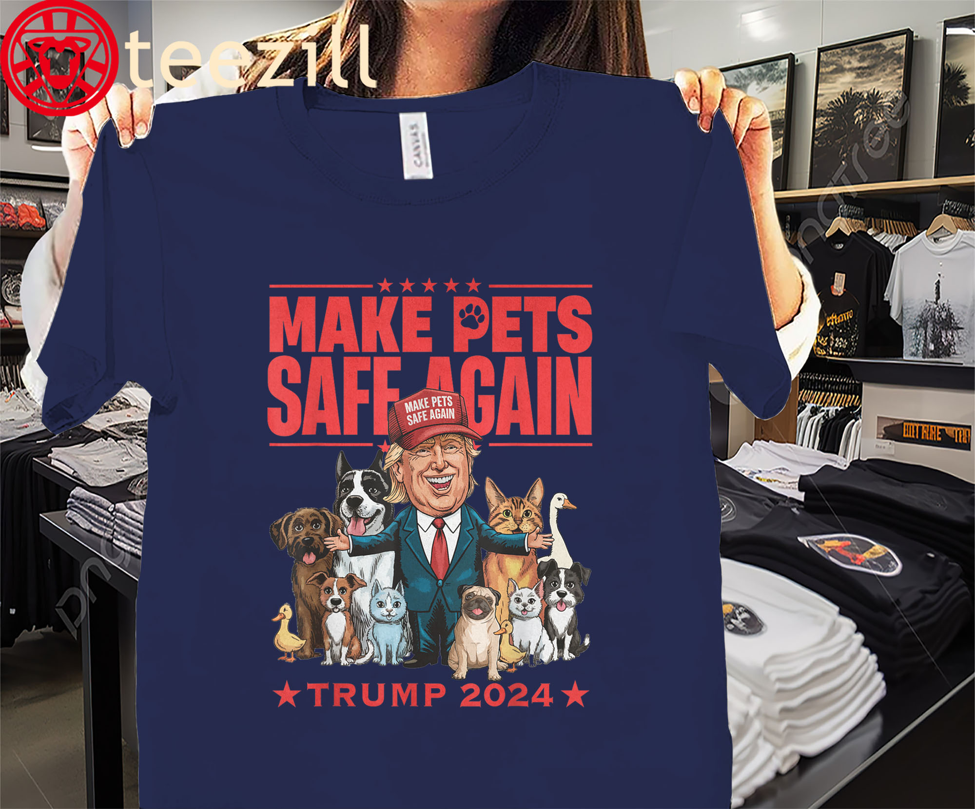The Make Pets Safe Again Trump 2024 Tee Shirt