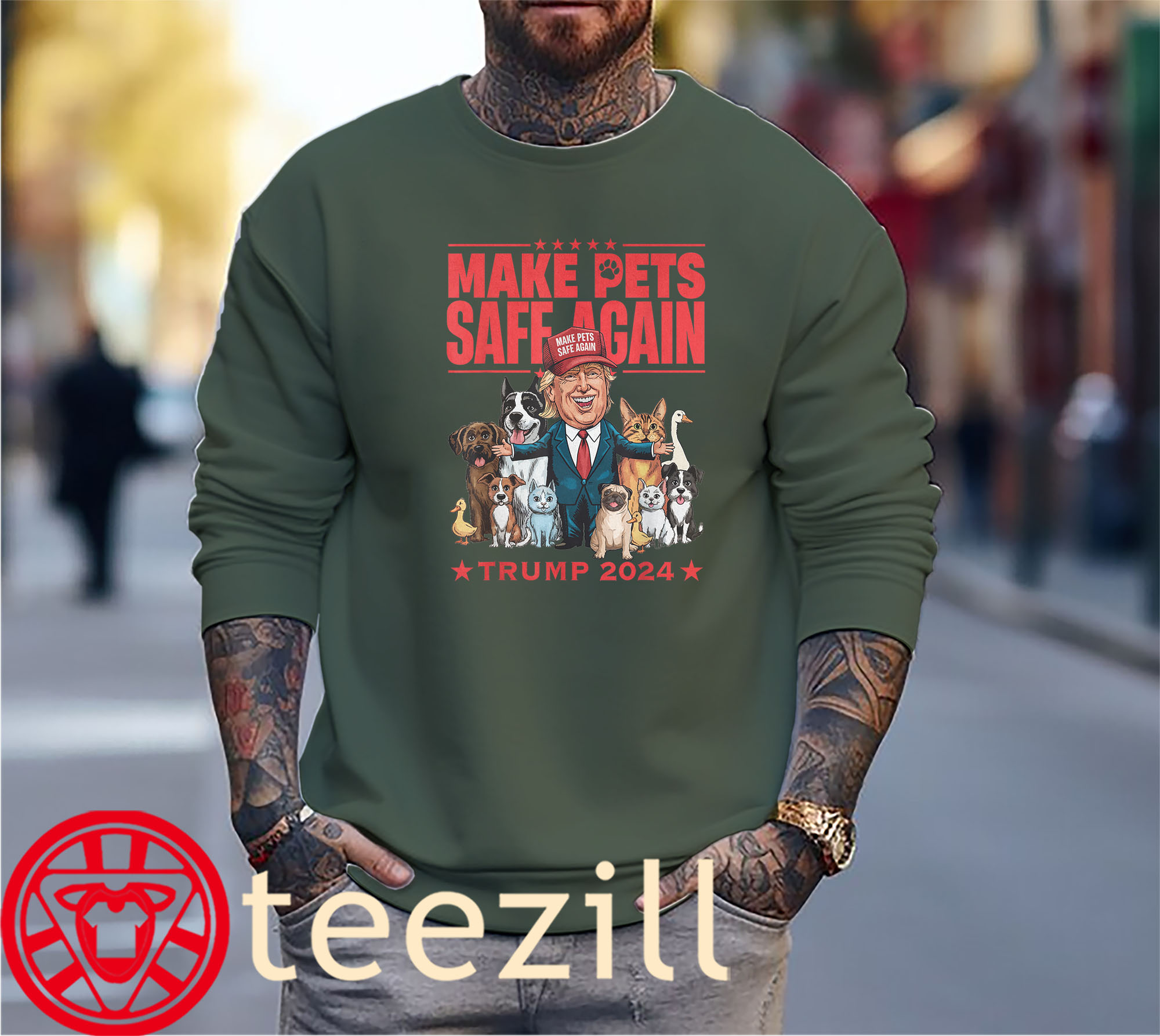 The Make Pets Safe Again Trump 2024 Tee Shirt - Image 3
