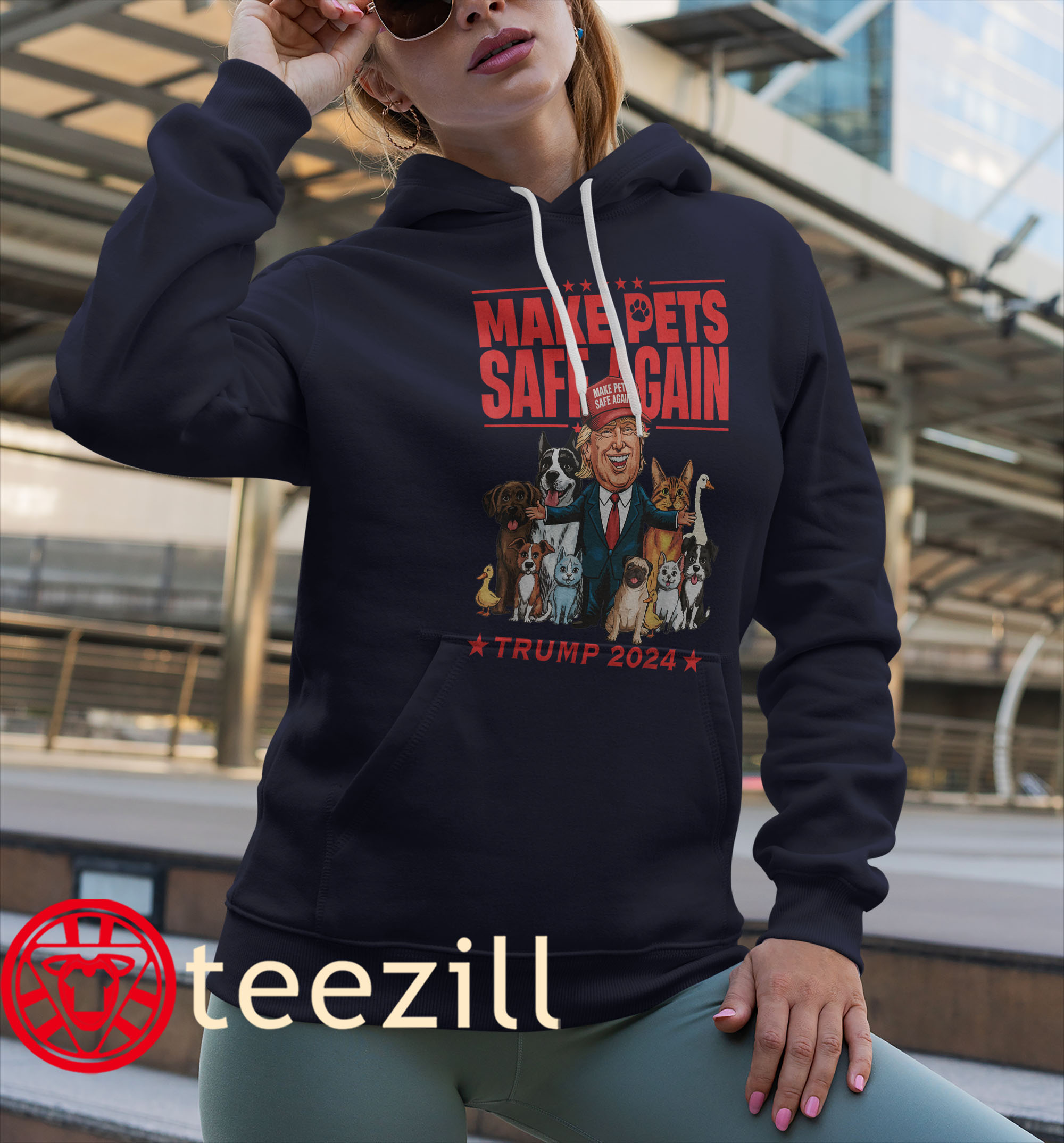 The Make Pets Safe Again Trump 2024 Tee Shirt - Image 2