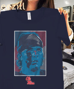 The Ole Miss Football Jaxson Dart Swag Head Tee Shirt