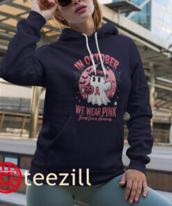 The Breast Cancer Tee Women Halloween October We Wear Pink Shirt