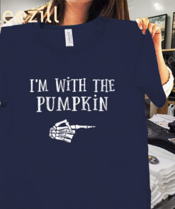 The Im with pumpkin matching partner couple costume halloween Tee Shirt