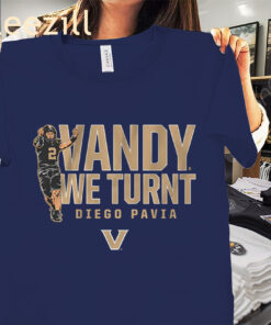 The Vanderbilt Football- Diego Pavia Vandy We Turnt Tee Shirt