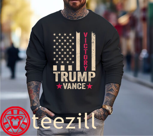 2024 Flag Victory J.D.Vance President 47 Trump Won Tee Shirt