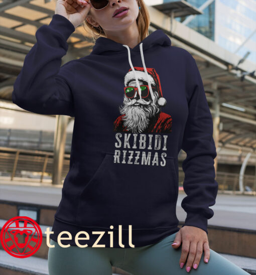Skibidi Rizzmas Santa Claus Christmas Kid Cool Tee Shirt