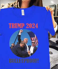 TEE TRUMP 2024 BULLETPROOF Election Vote DONALD TRUMP PRESIDENT SHIRT