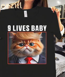 The Cat Trump 9 Lives Baby Tee Shirt