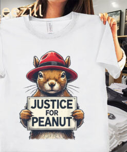 The Justice for Peanut The Squirrel - Wanted Tee Shirt