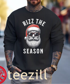 The Rizz the Season Silly Christmas Santa Tee Shirts