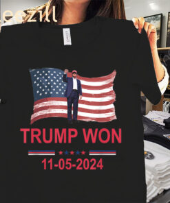The Trump Wins 2024 Election Trump Won 2024 Tee Shirt