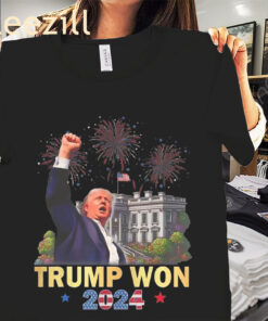 The Trump Won 2024 Trump 47th President Winning Election Tee Shirt