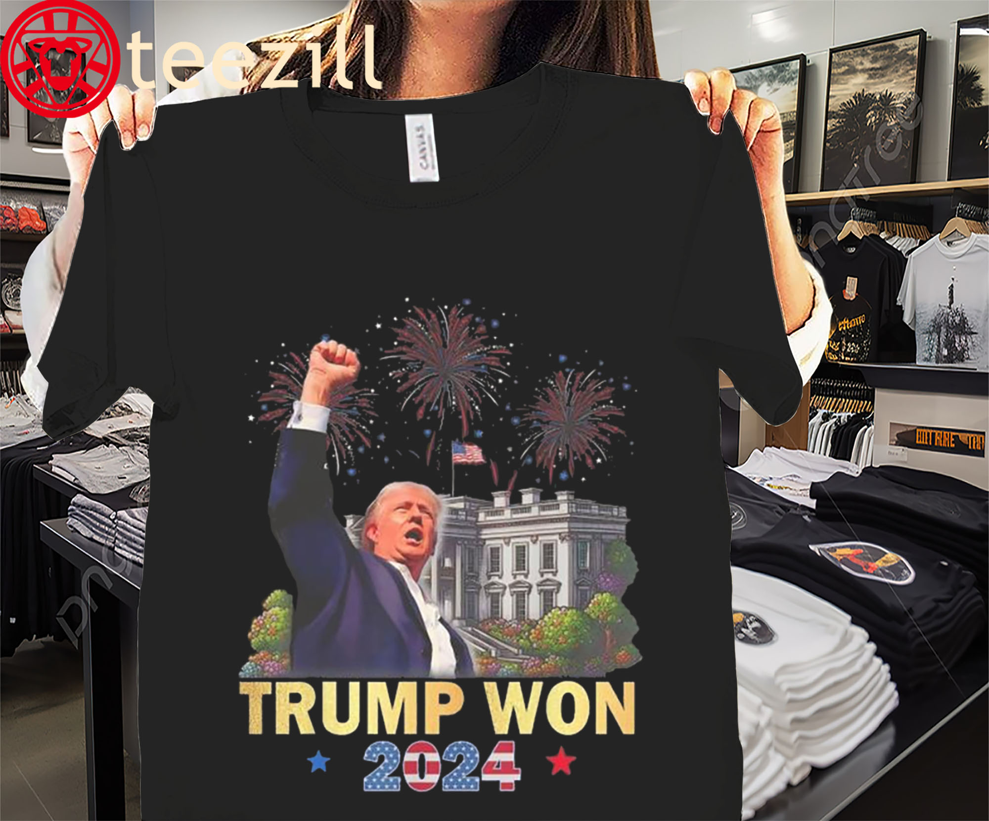 The Trump Won 2024 Trump 47th President Winning Election Tee Shirt