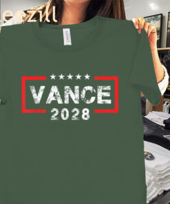 Vintage Vance 2028 President Election Campaign US Flag Tee Shirt