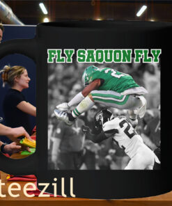 The No Look Reverse Hurdle FLY SAQUON FLY Football Barkley Mug