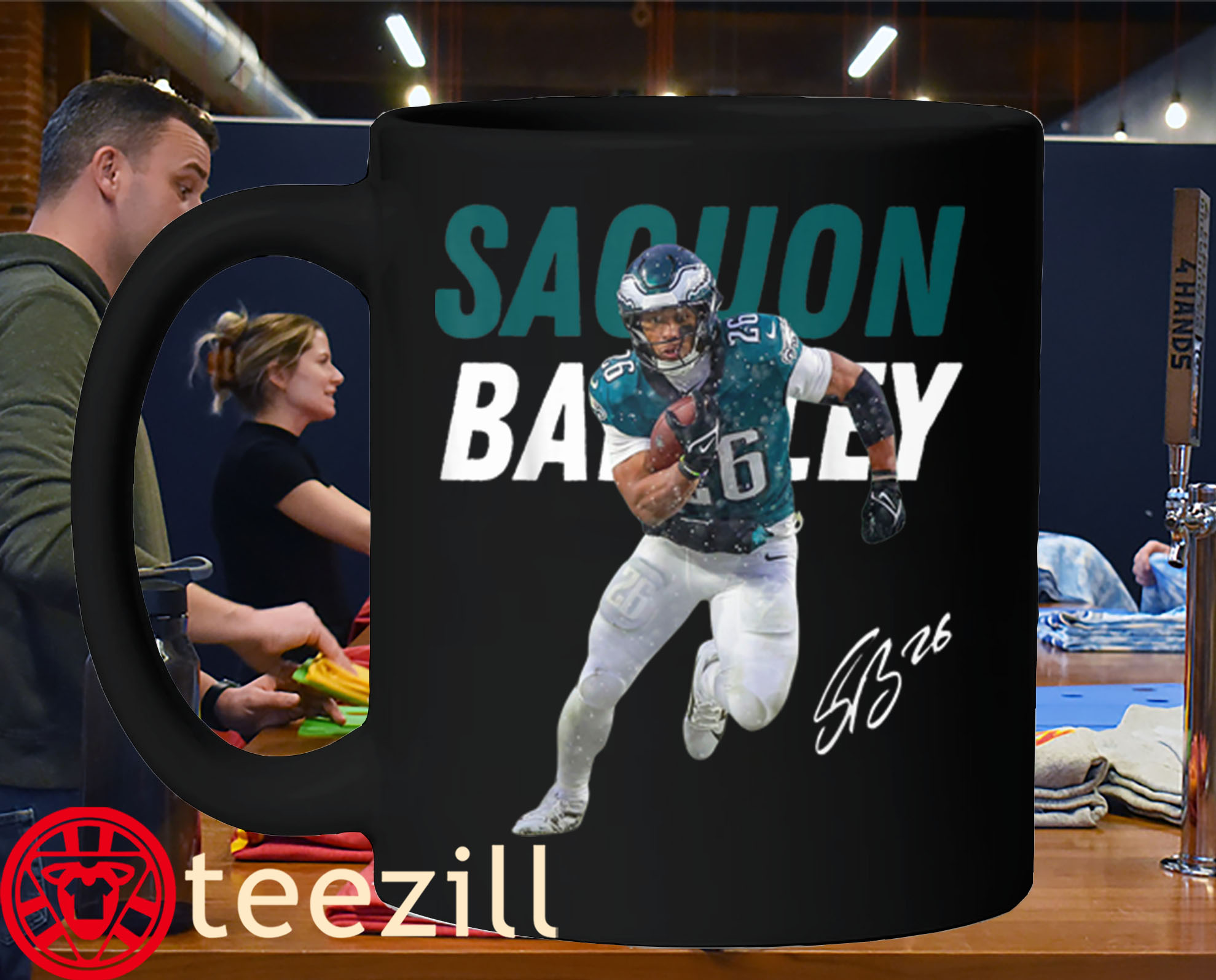 Graphic Tee Saquon Eagles Vintage Barkley Design 90s Shirt - Image 5