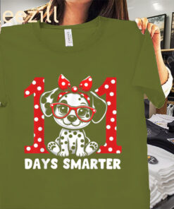 Smarter 101st Day School Dalmatian Dog Teacher Kids Tee Shirt