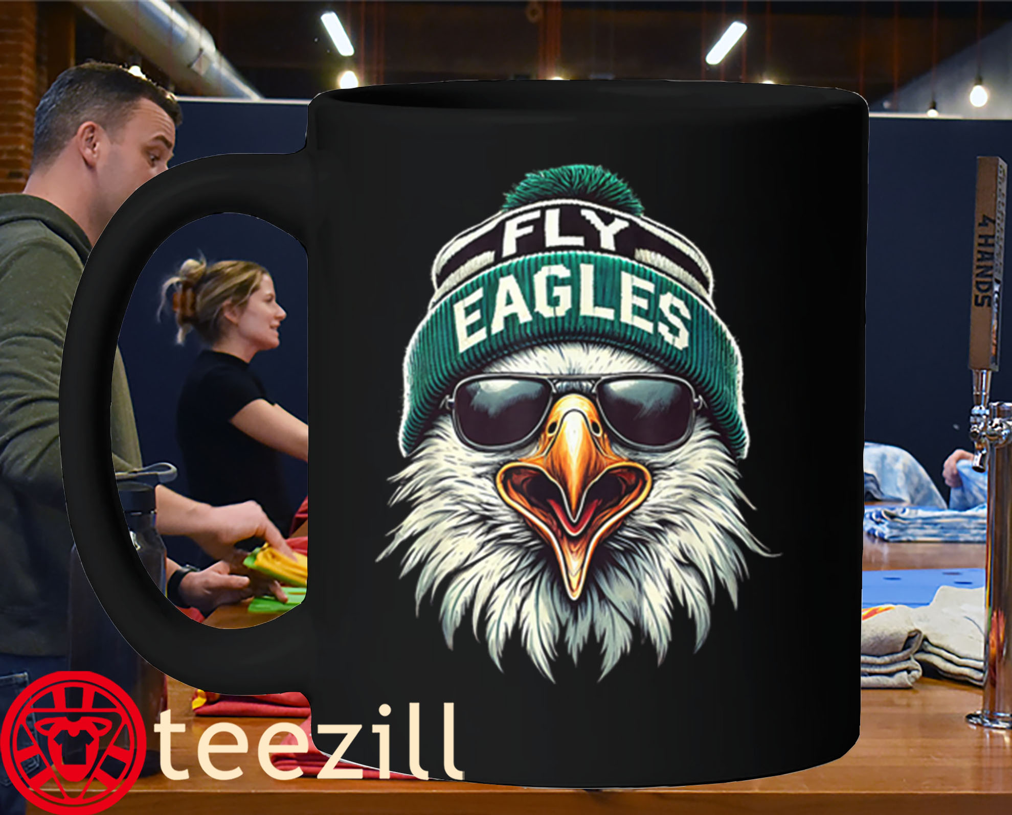 The Cool Eagle with sunglasses Vintage Eagles Flying bird T-Shirt - Image 5