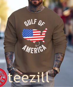 The Gulf of Mexico USA Flag Map July 4 Tee Shirt