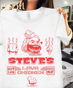A Minecraft Movie Steve's Lava Chicken Restaurant Tee Shirt