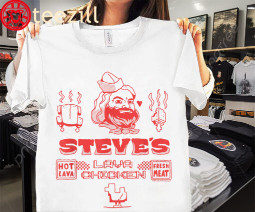 A Minecraft Movie Steve's Lava Chicken Restaurant Tee Shirt