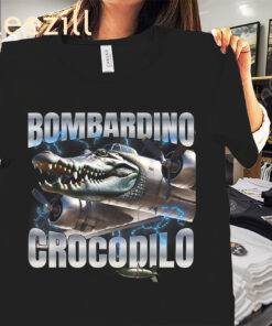 Bombardilo Crocodile Tee Italian Brainrot Bombardino Crocodilo Shirt