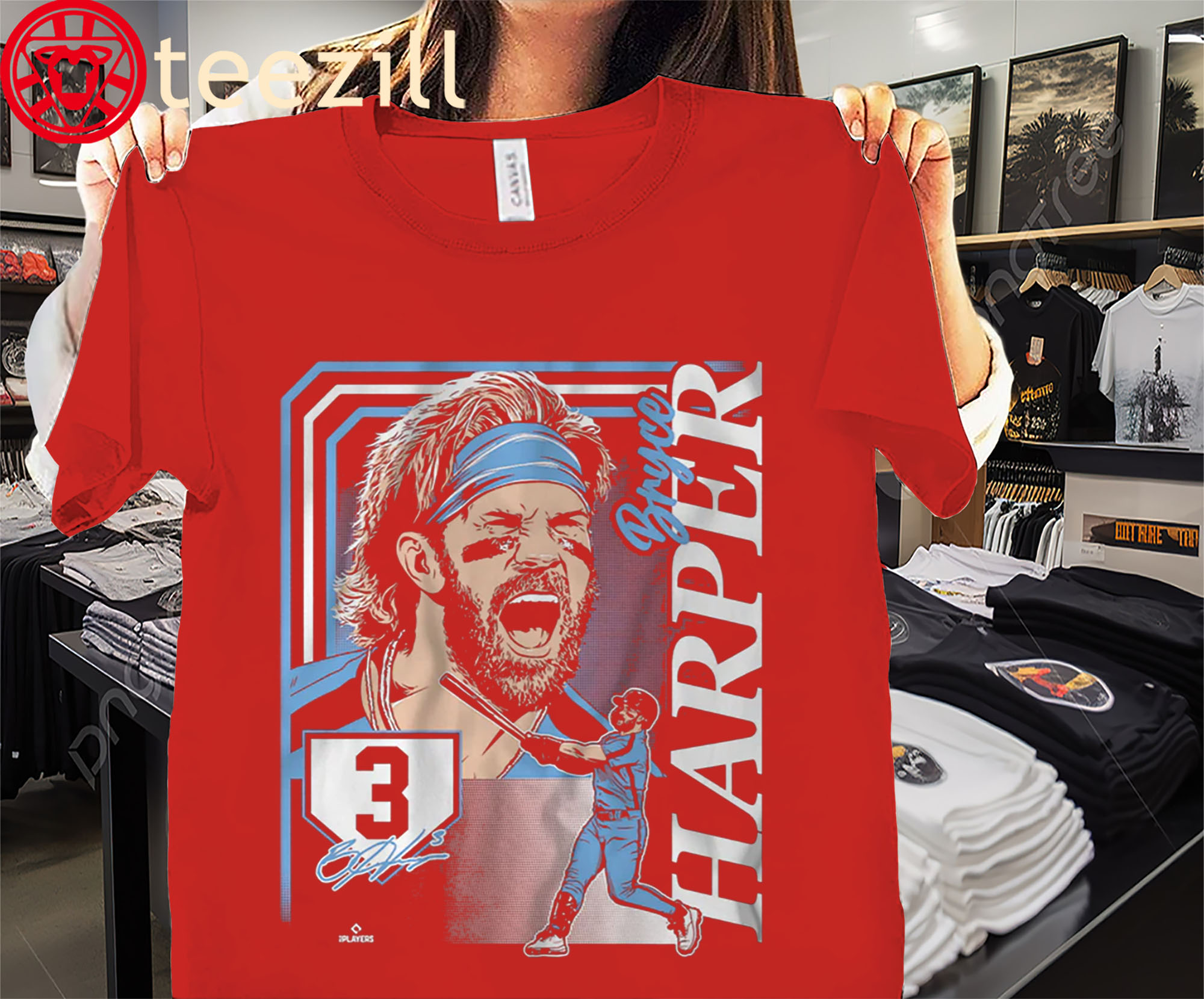 Bryce Harper Collage Frame Tee Shirt Phillies Baseball