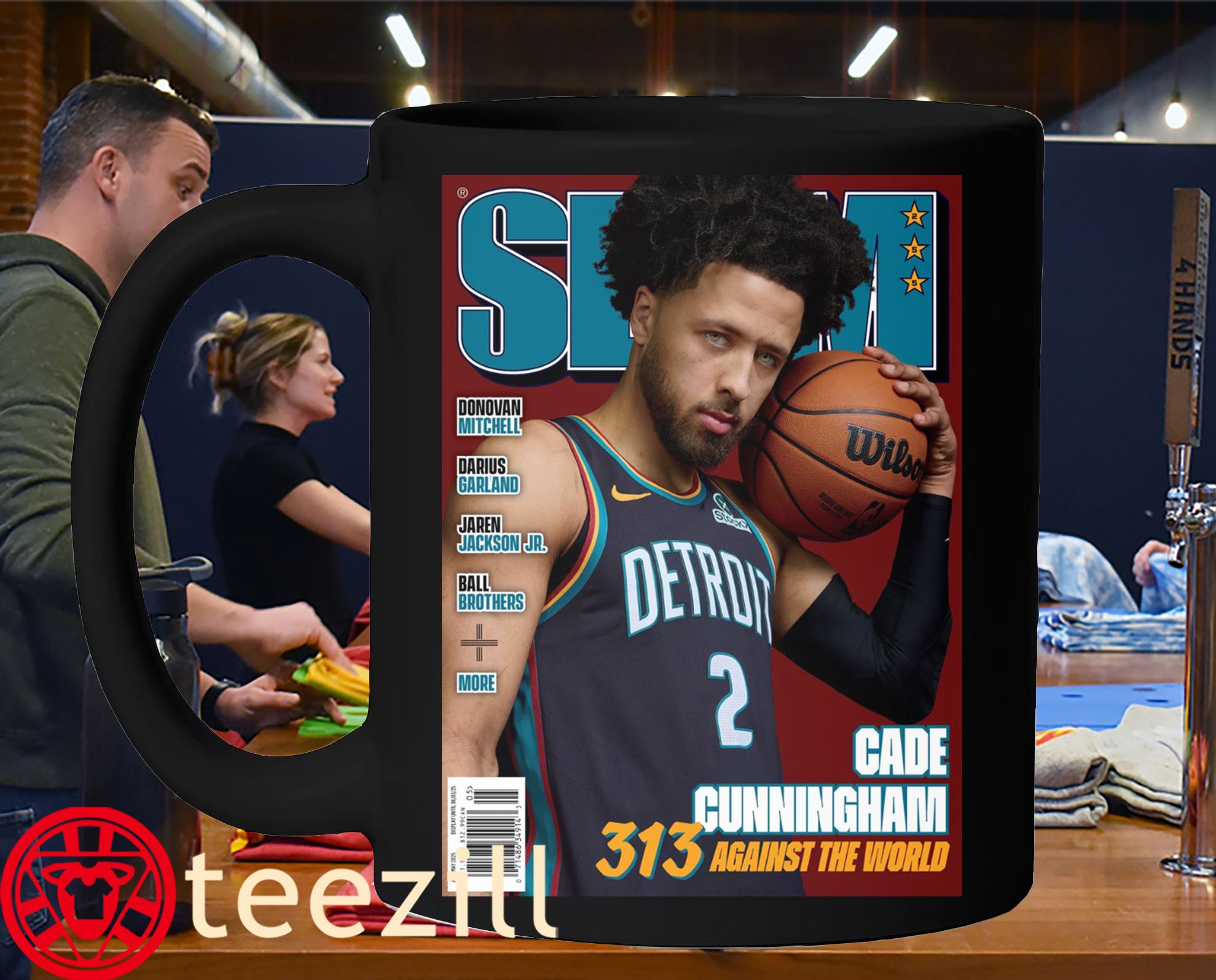 Cade Cunningham 313 Against The World Tee Shirt - Image 5