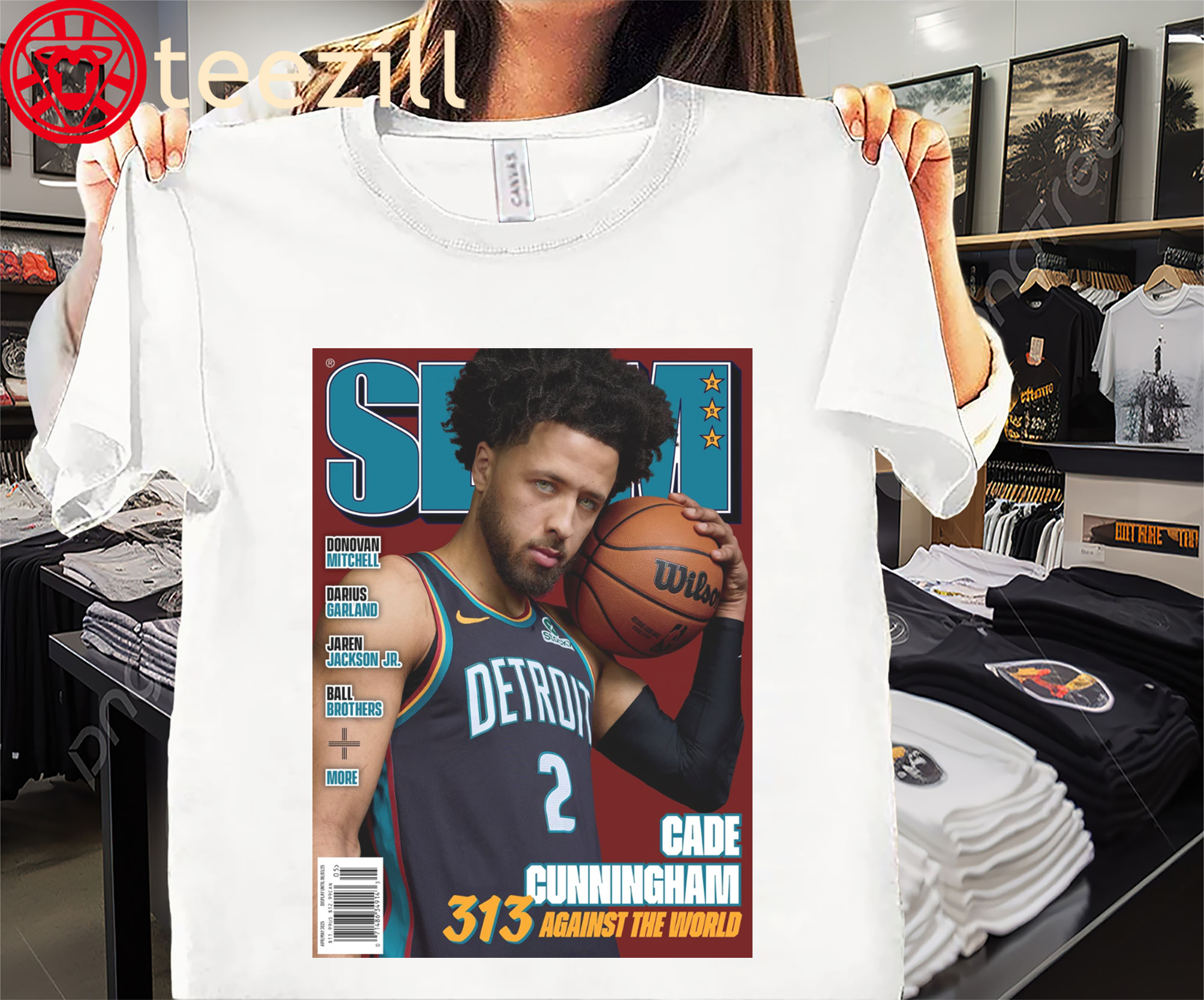 Cade Cunningham 313 Against The World Tee Shirt