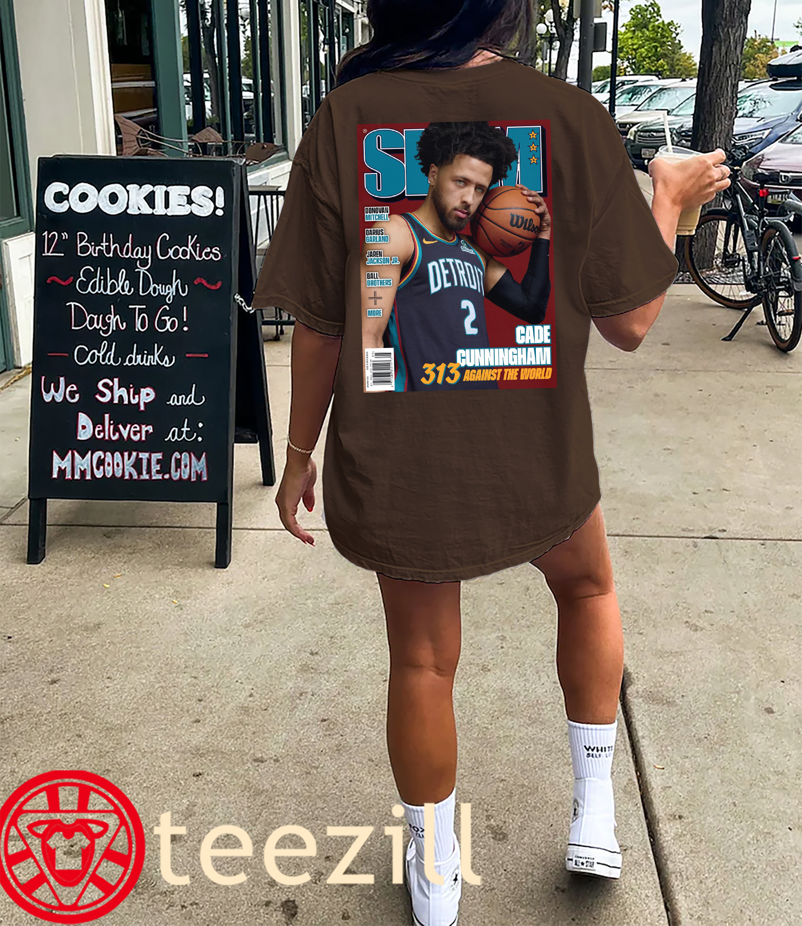 Cade Cunningham 313 Against The World Tee Shirt - Image 4